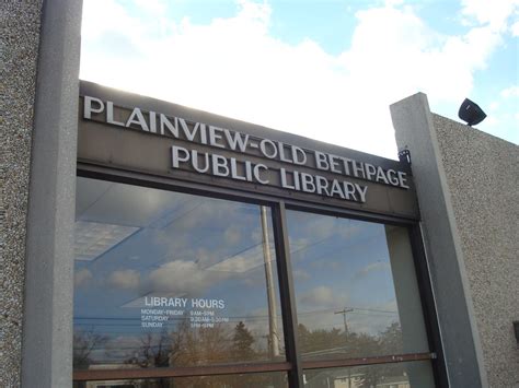 Plainview old bethpage library - Librarian at Plainview-Old Bethpage Public Library Plainview, NY. Connect John N. Varrone Adult Reference Librarian at Commack Public Library West Babylon, NY. Connect ...